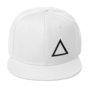 Crave Triangle White Snapback Hat
